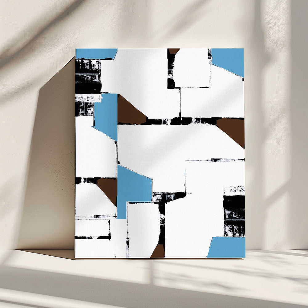 Abstracte neutrale geometrie nr. 1 | Canvas