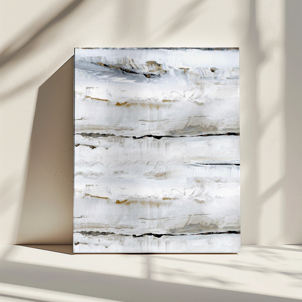 Abstract Zacht Wit 3 | Canvas