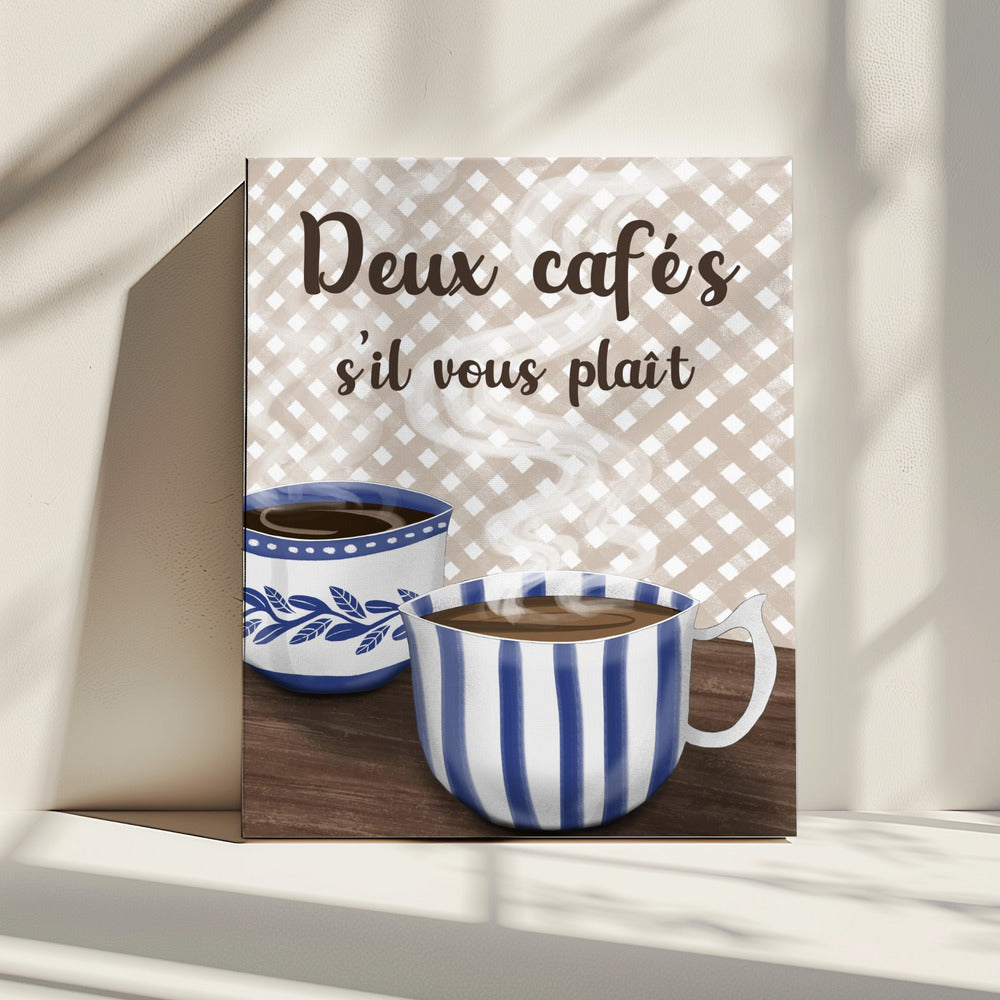 Twee koffie alstublieft | Canvas
