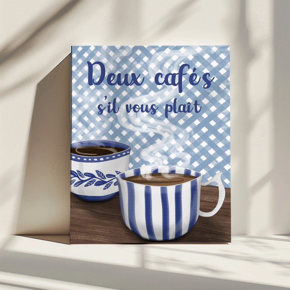 Twee koffie alstublieft | Canvas