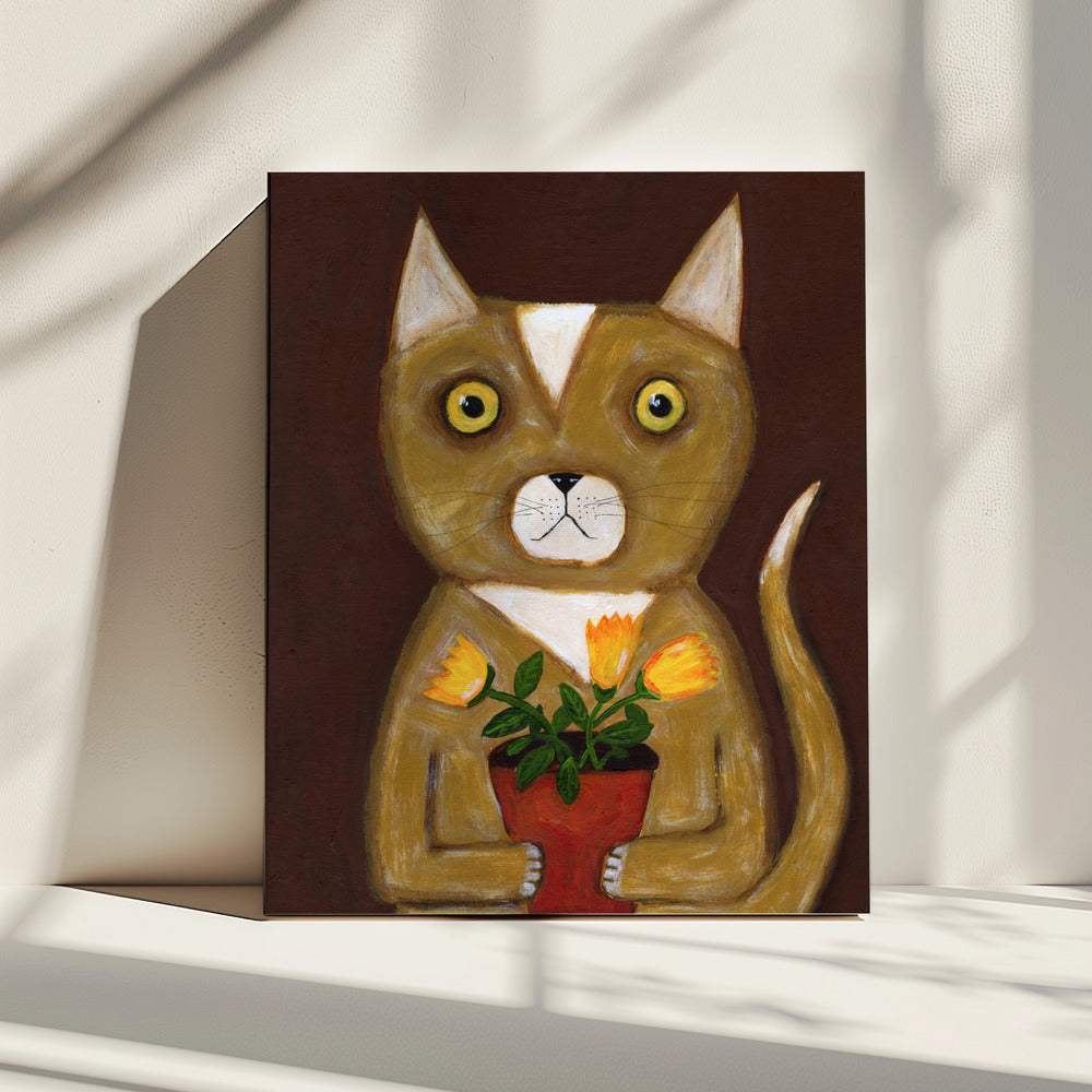 Potplant Kat | Canvas