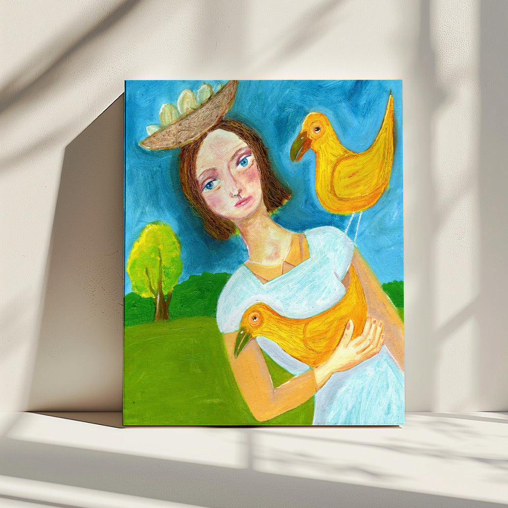 vogel dame | Canvas