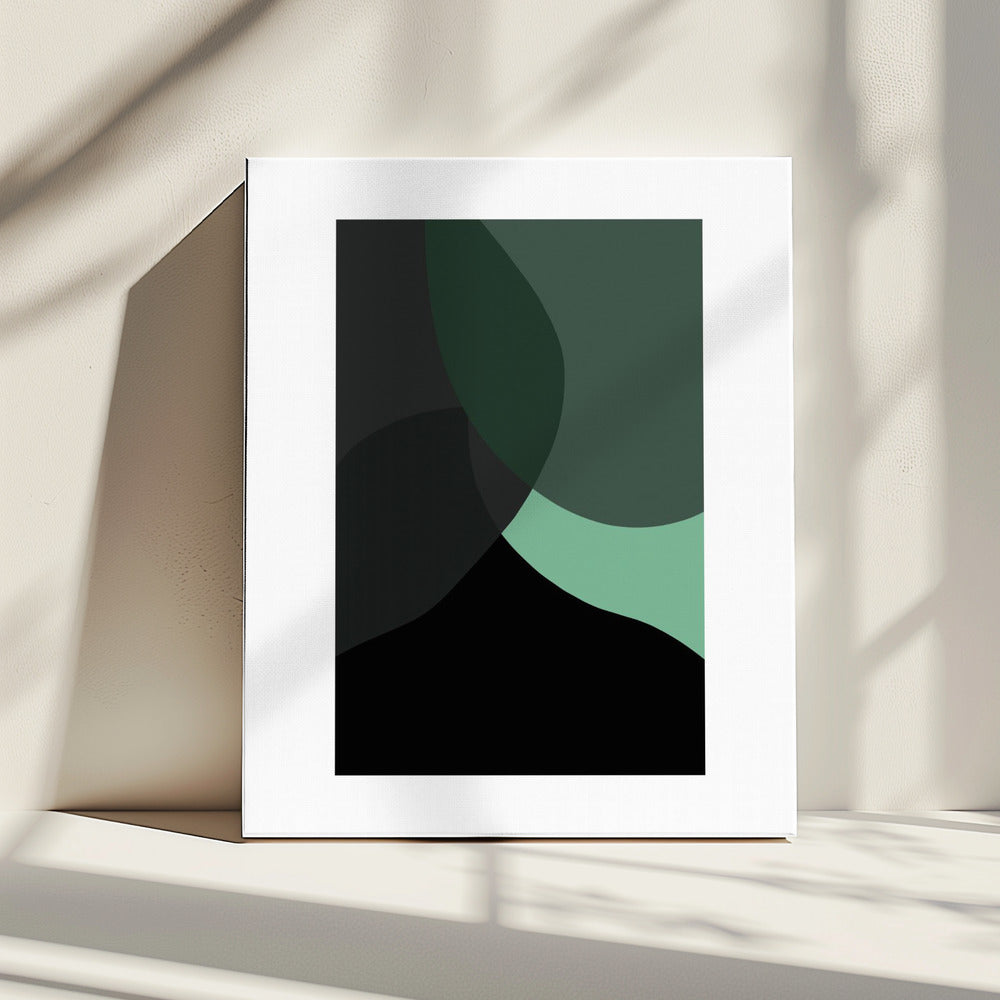 Abstracte zwarte vormen 3 | Canvas