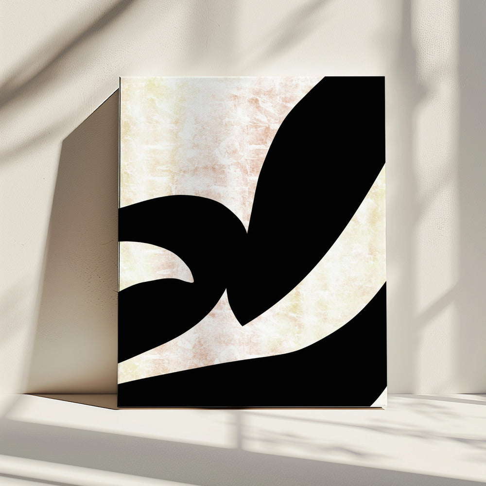 Abstracte zwarte vormen print nr. 3 | Canvas