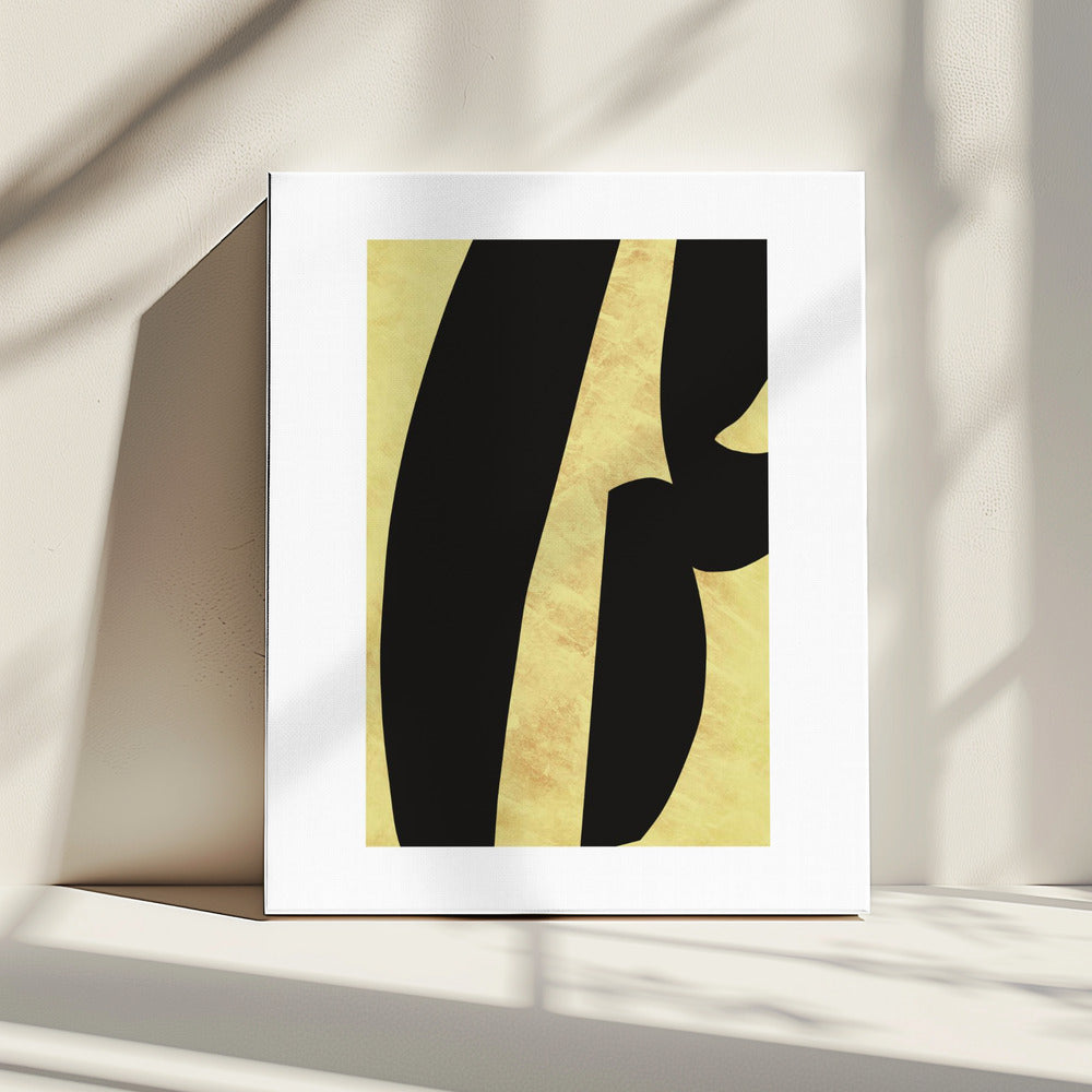 Abstracte zwarte vormen print nr. 5 | Canvas
