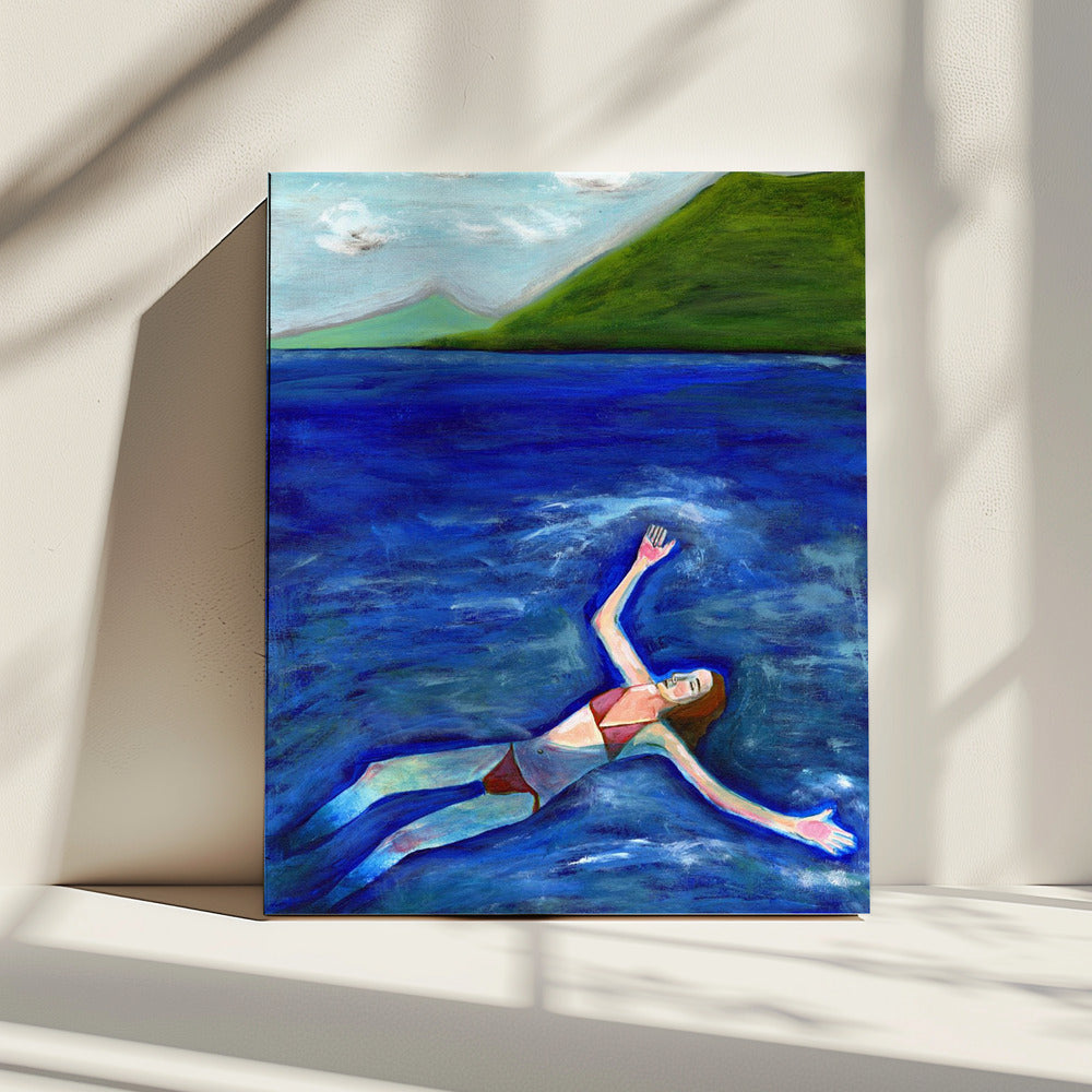 De zwemmer | Canvas