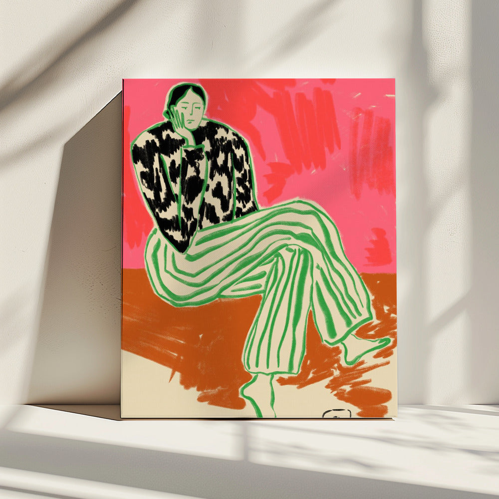 Portret van een kalme vrouw | Canvas