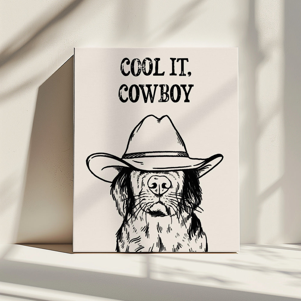 Cool it Cowboy Zwart | Canvas