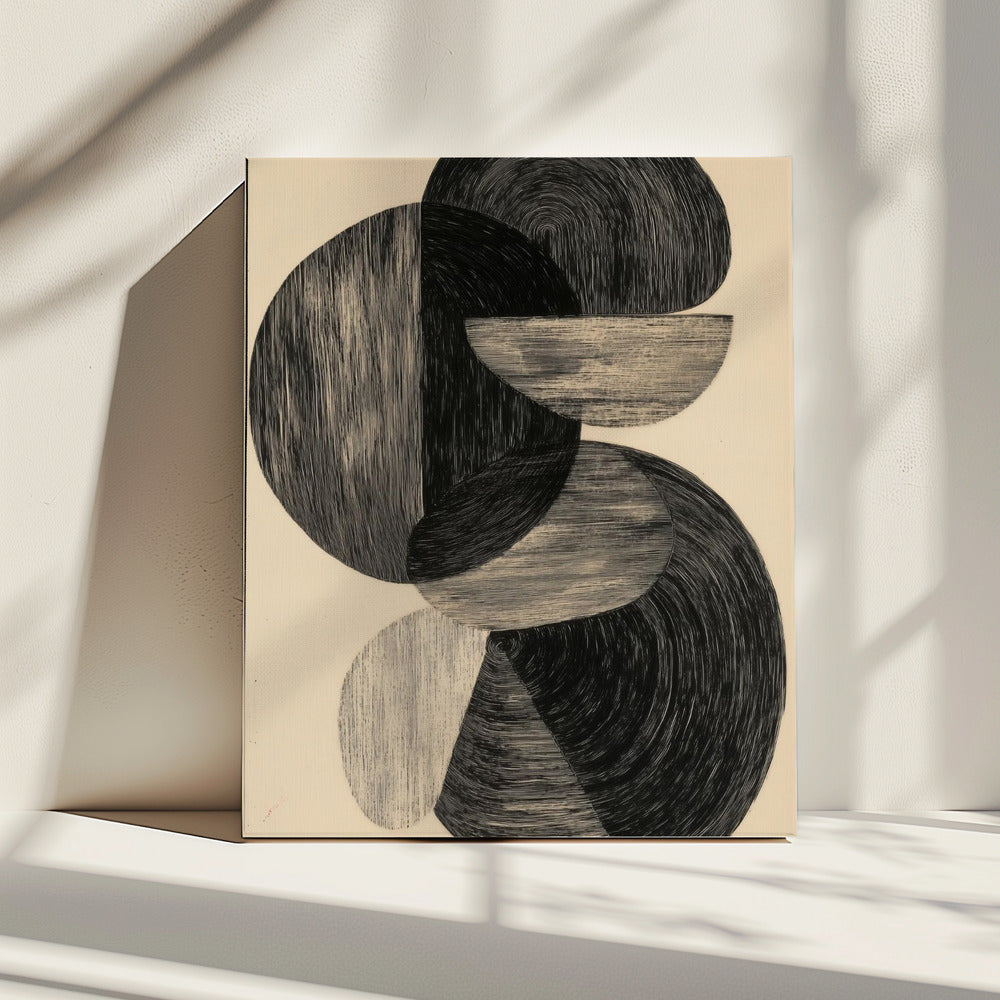 Zwarte vrije vorm | Canvas