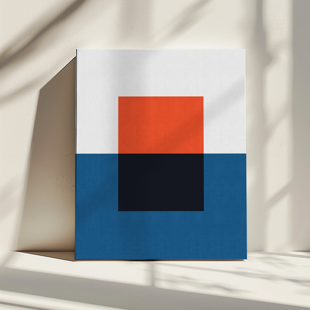 Blauw en rood 2 | Canvas