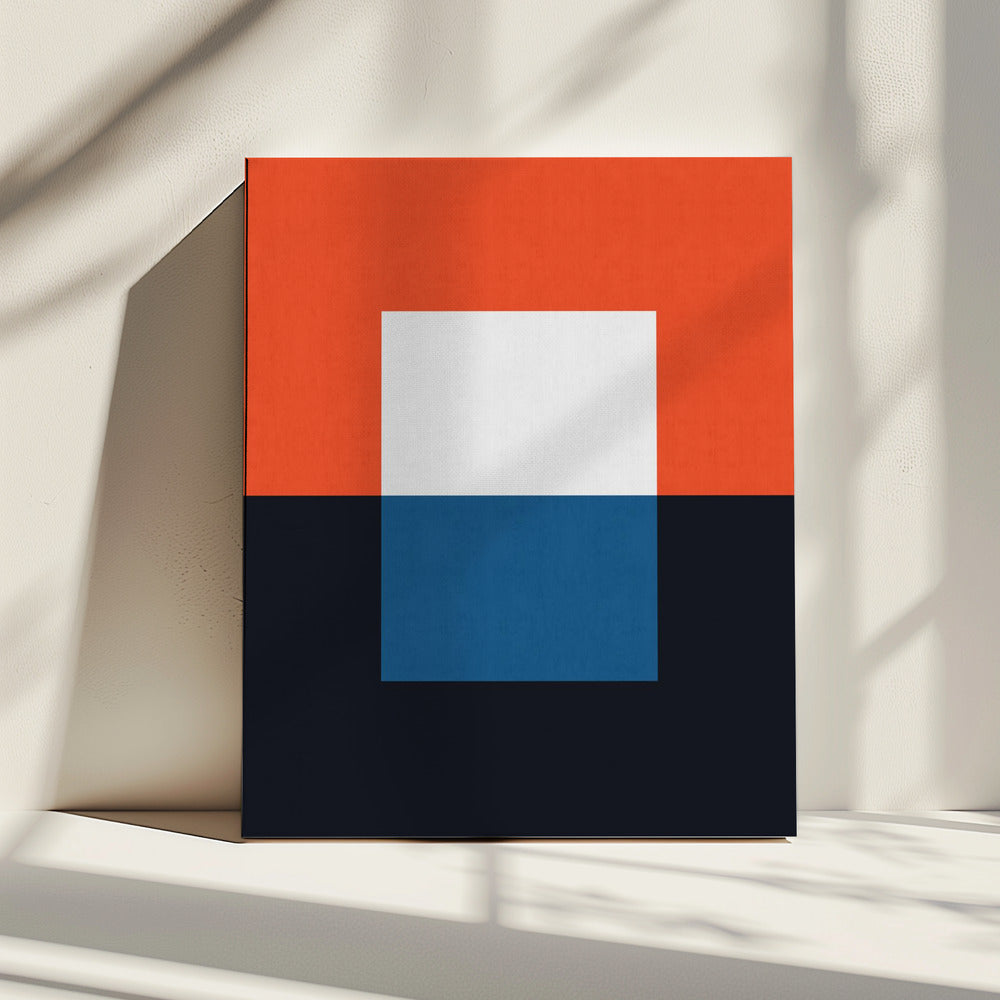 Blauw en rood 3 | Canvas