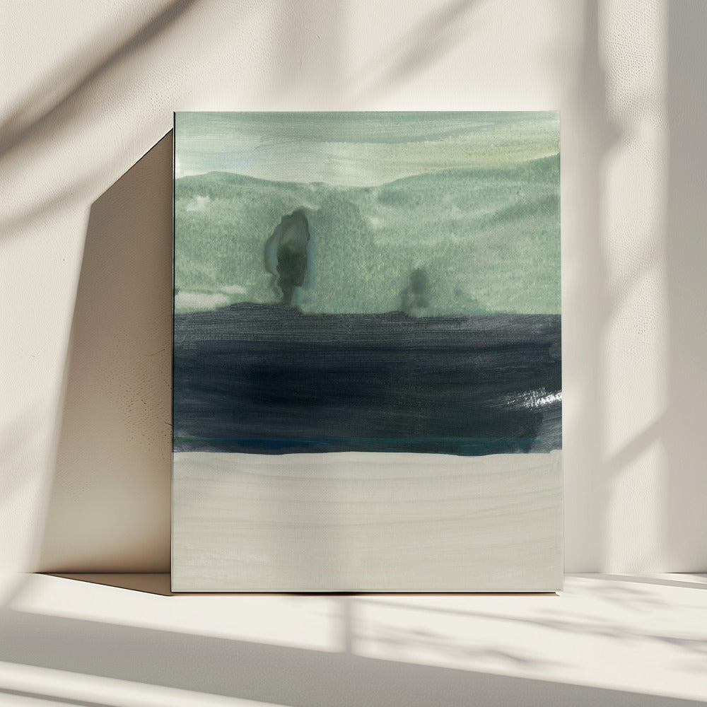Minimaal donker landschap 1 | Canvas