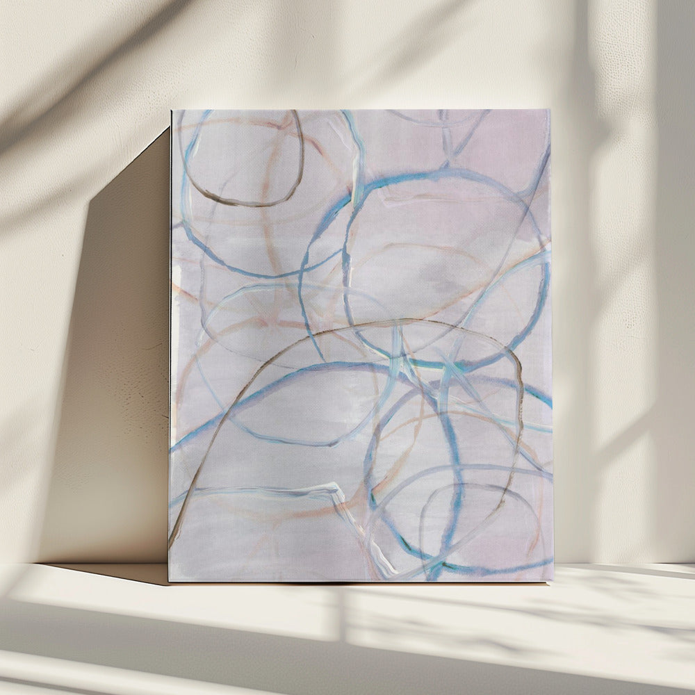 Gedempte abstracte lijnen 3 | Canvas