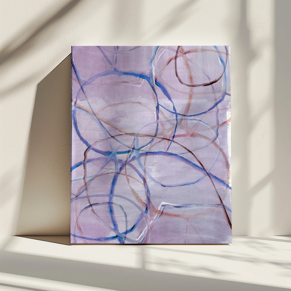Gedempte abstracte lijnen 4 | Canvas