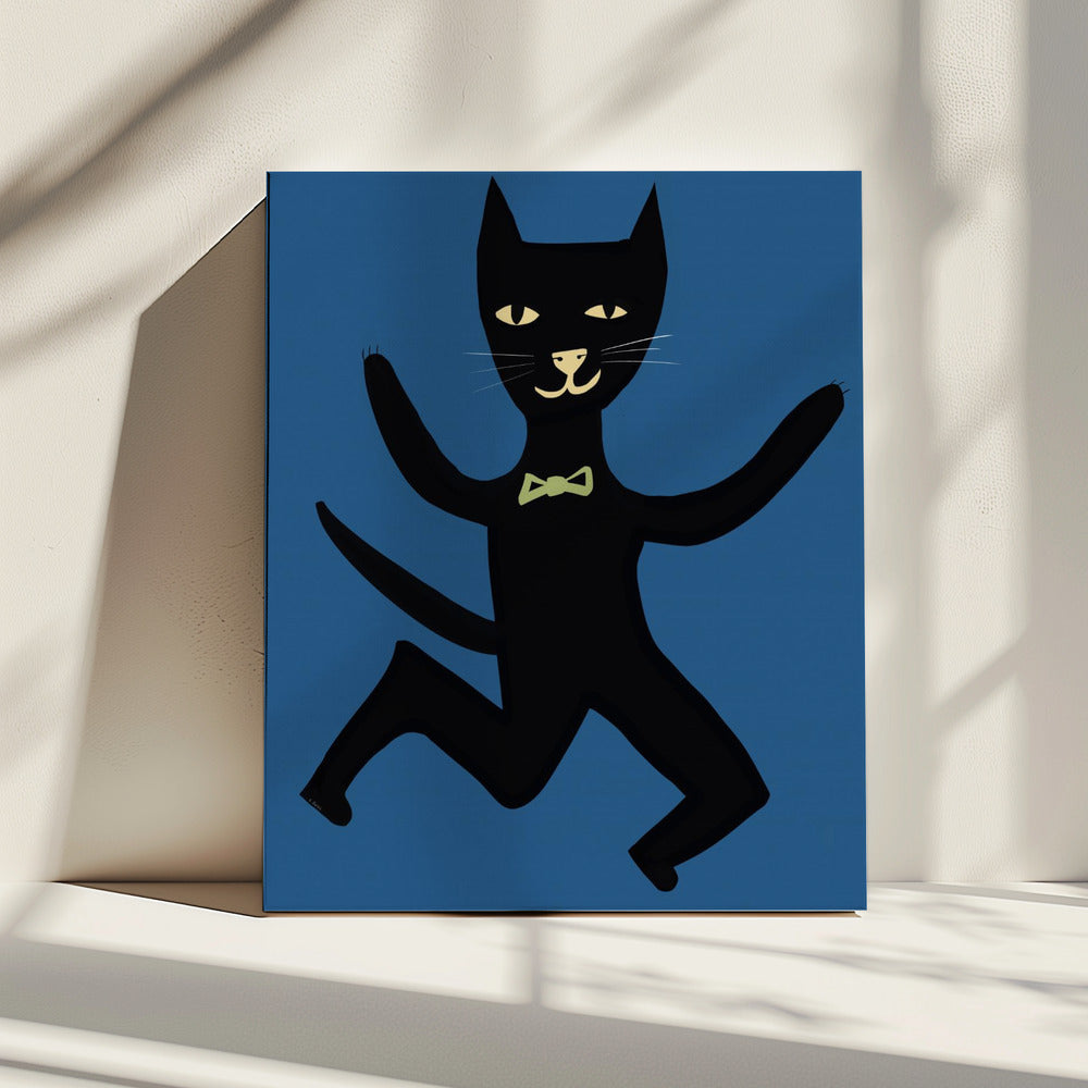 Zwarte kat | Canvas