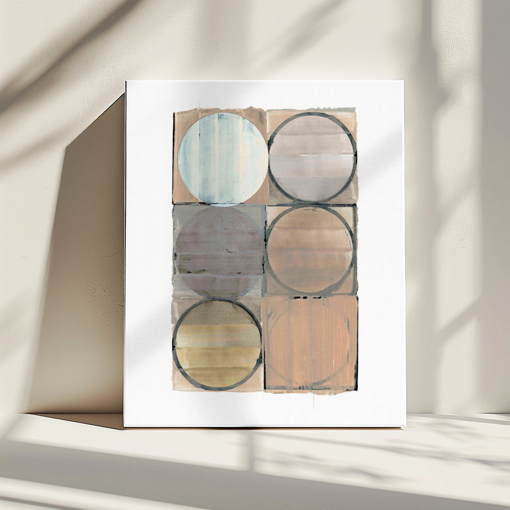 Cirkels in vierkanten nr. 3 | Canvas