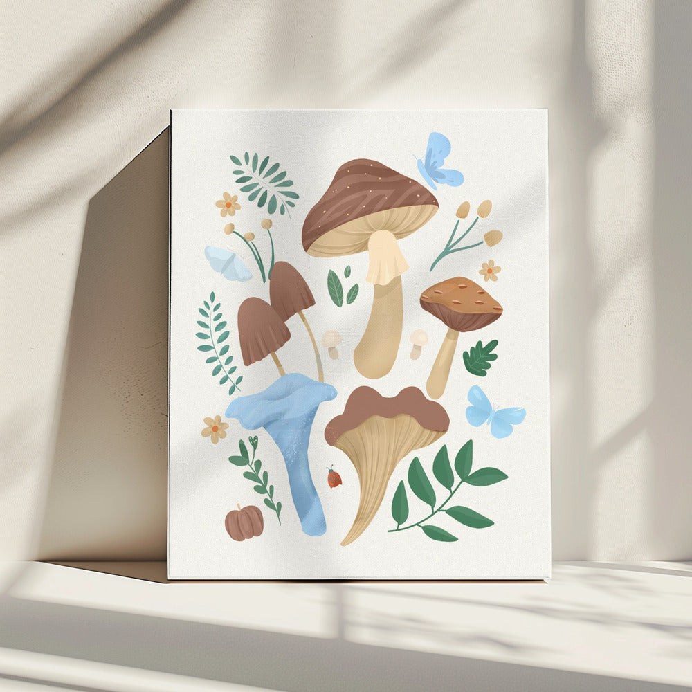 Mocha-paddestoelen | Canvas
