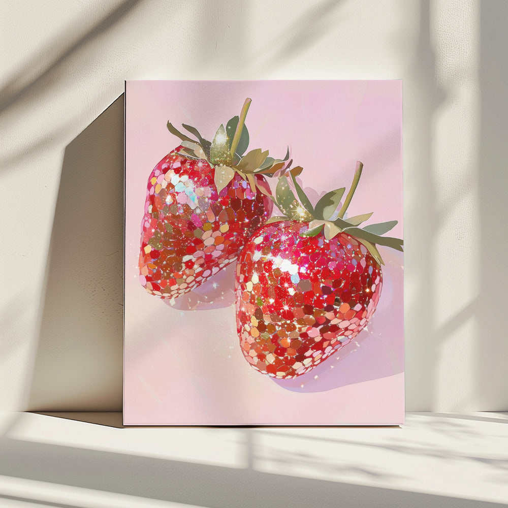 Sprankelende Aardbeien | Canvas