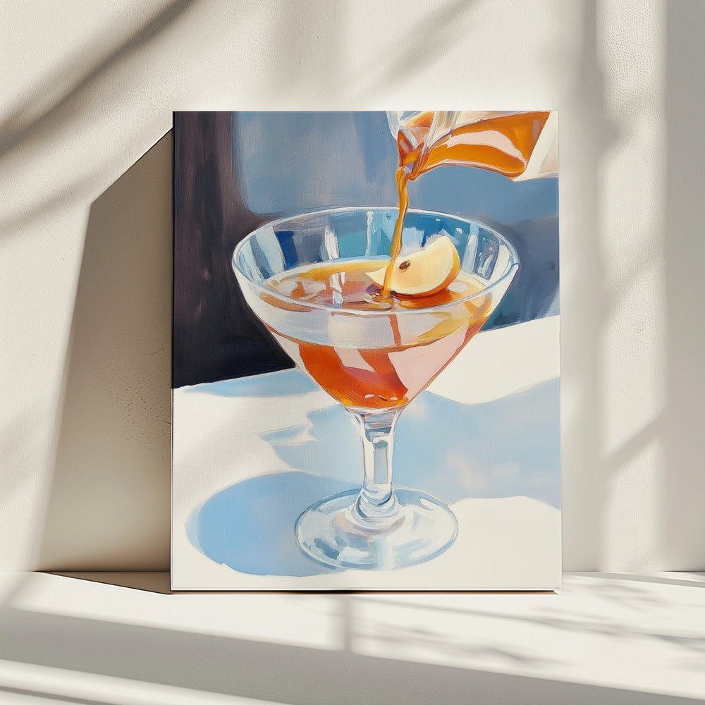 Citroenthee in een glas schenken | Canvas