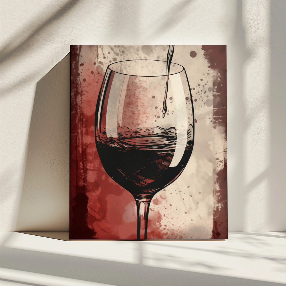 Rode Rode Wijn Nr. 5 | Canvas