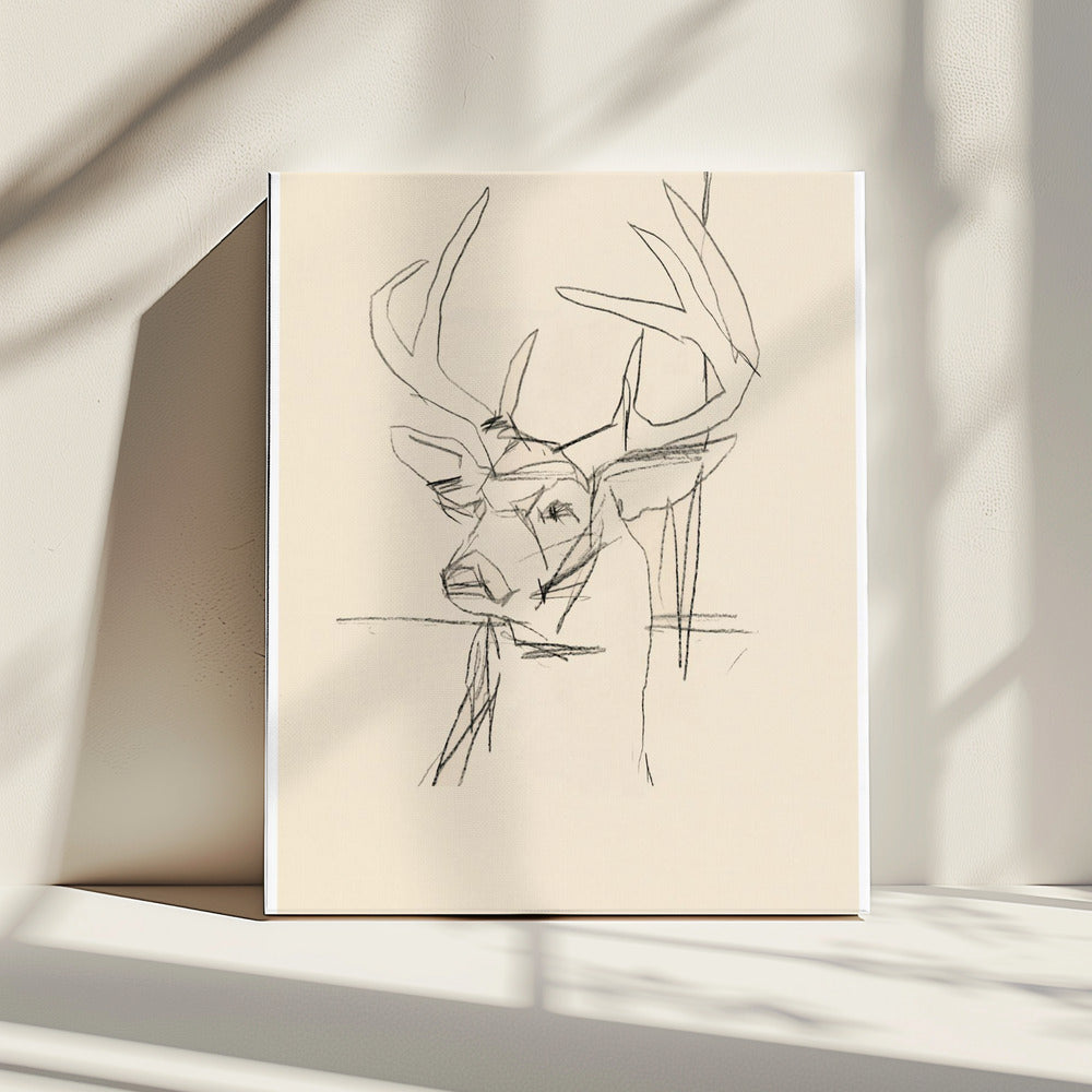Étude Cerf (hert) nr. 1 | Canvas