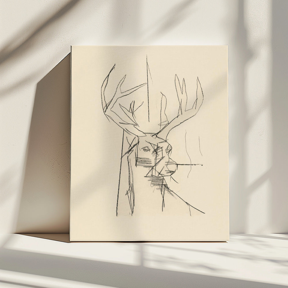 Étude Cerf (hert) nr. 2 | Canvas