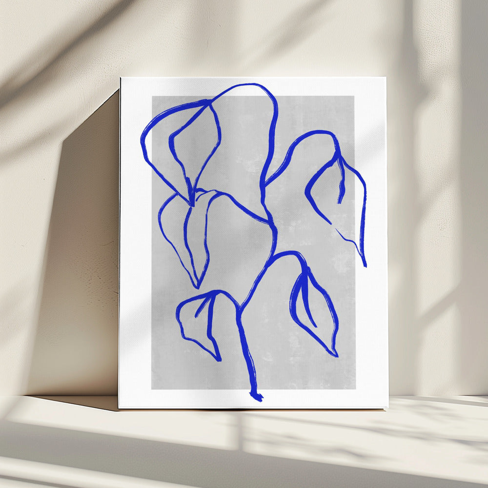 Blauwe Lijnen Harmonie | Canvas
