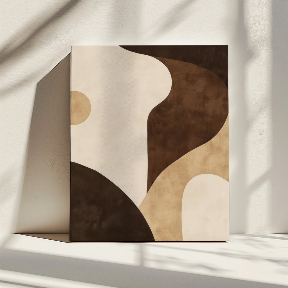 Bruine tinten Geometrisch 2 | Canvas