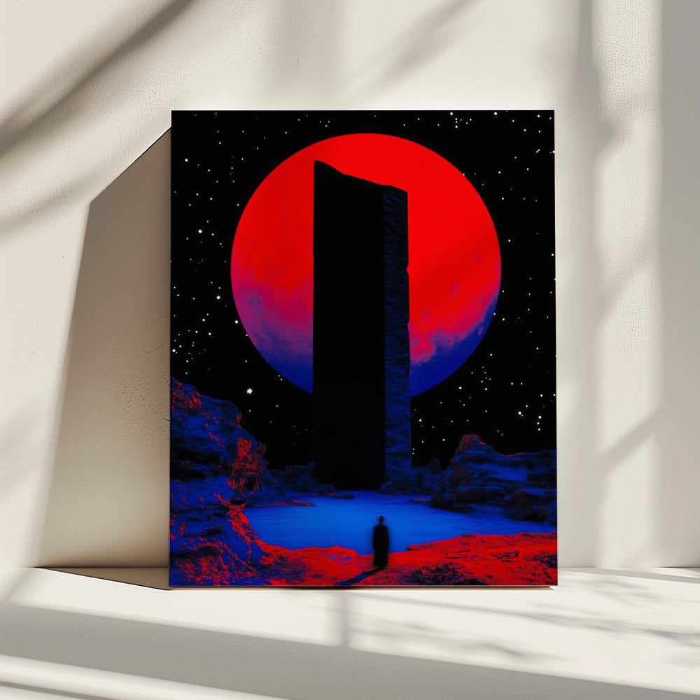 Rode Maan Aura | Canvas