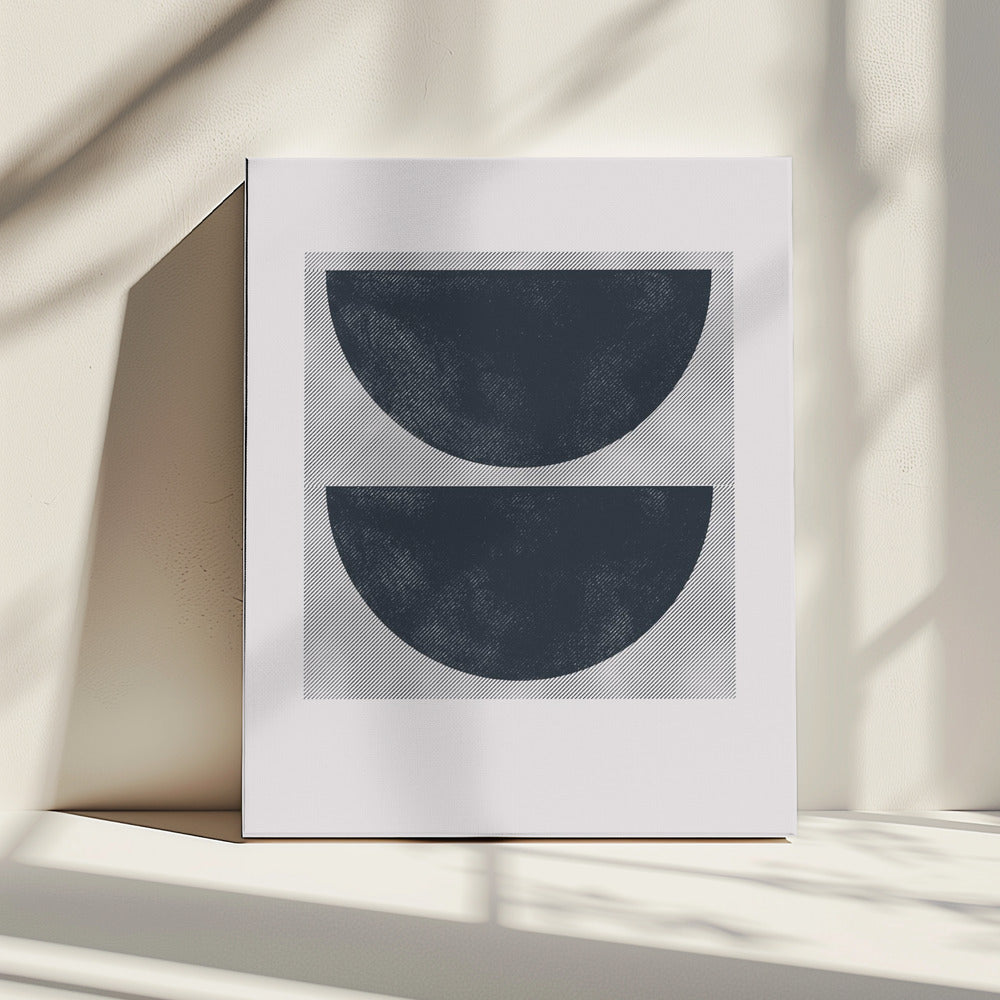 Monochrome helften | Canvas
