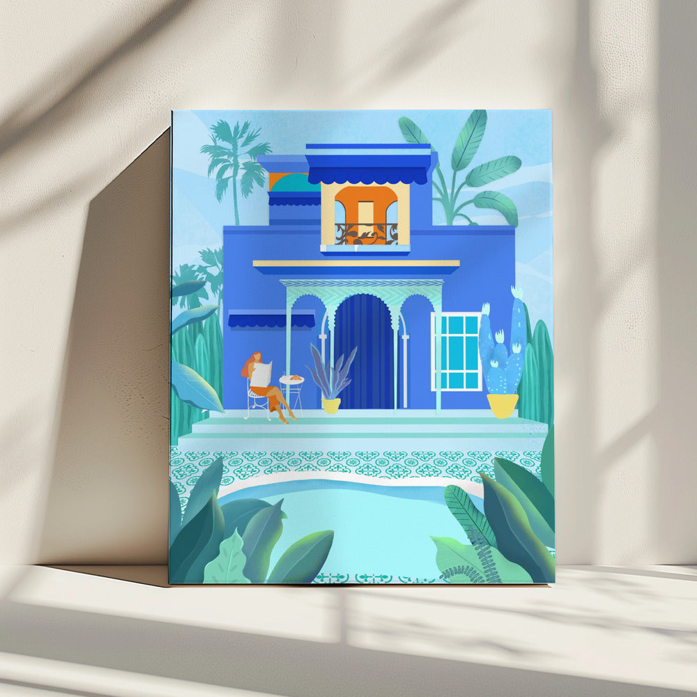 Blauwe Oase | Canvas