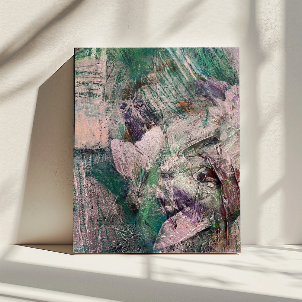 Gestructureerde groene geode | Canvas