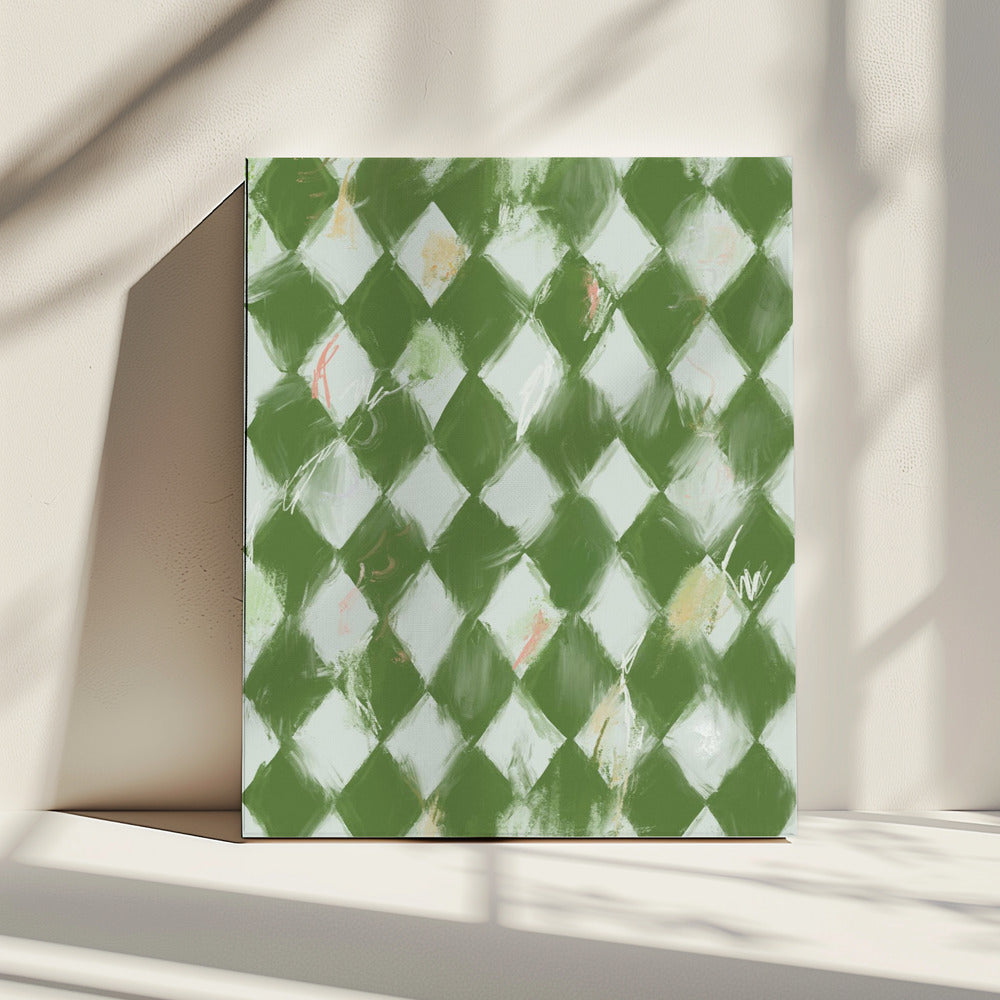 Groene diamanten | Canvas