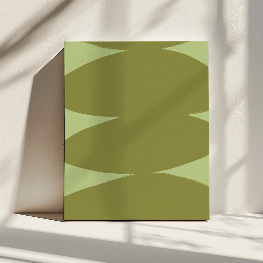 Groene Harmonie Vormen | Canvas