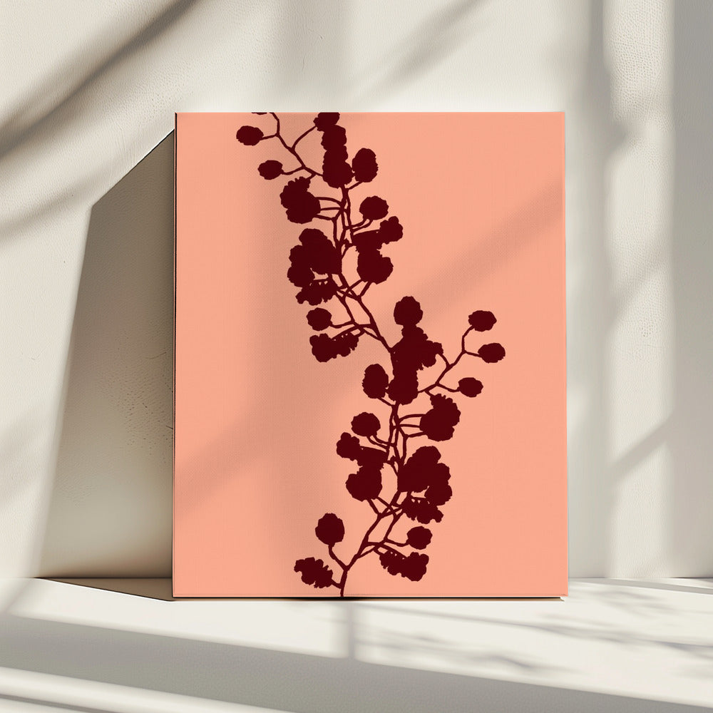 Bloemensilhouet 2 | Canvas