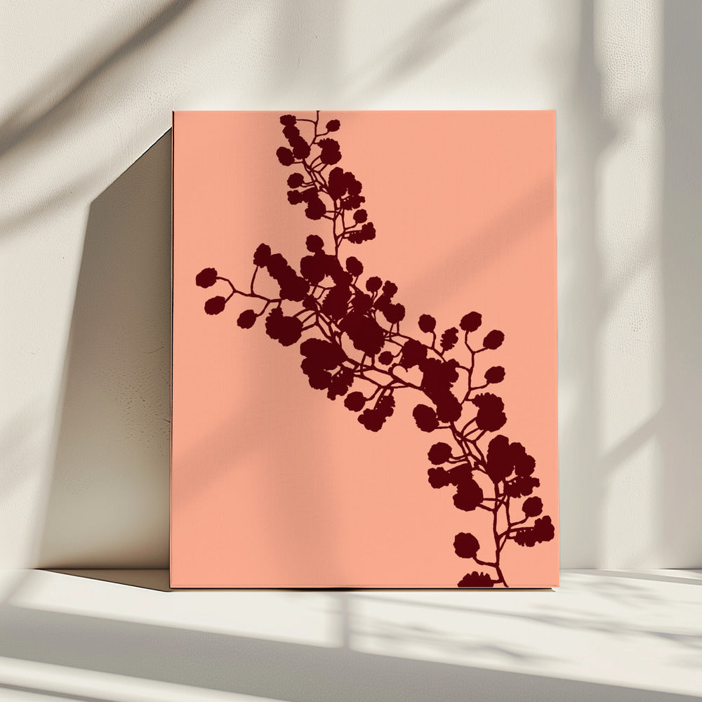 Bloemensilhouet 4 | Canvas