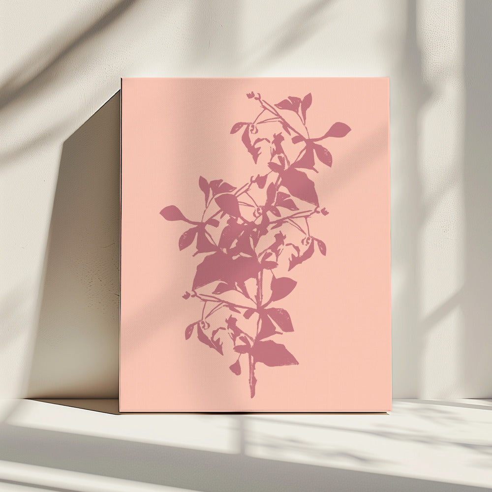 Bloemensilhouet 5 | Canvas