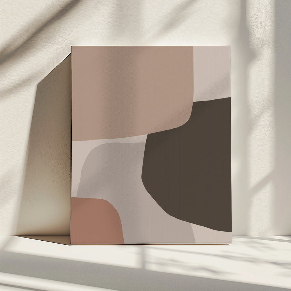 Organische vormen in aardse tinten | Canvas