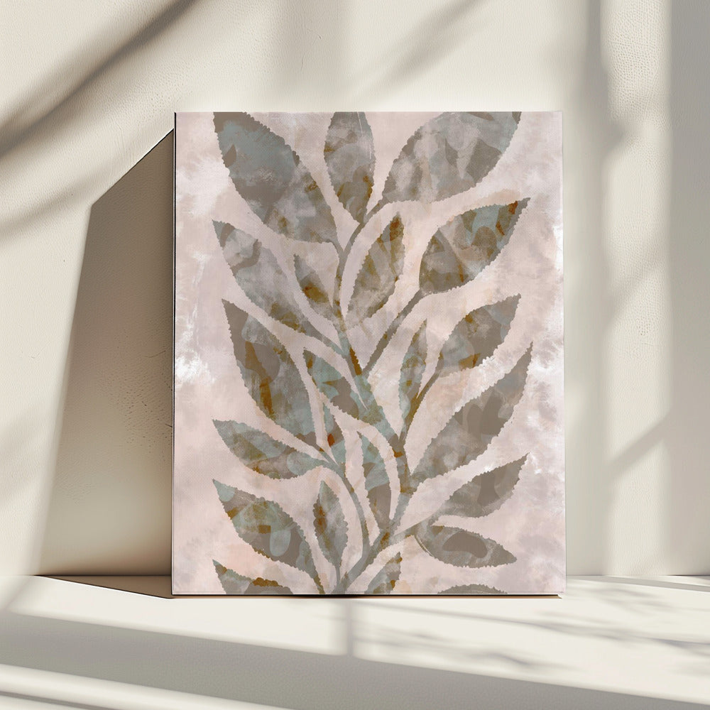 Abstracte bladeren | Canvas