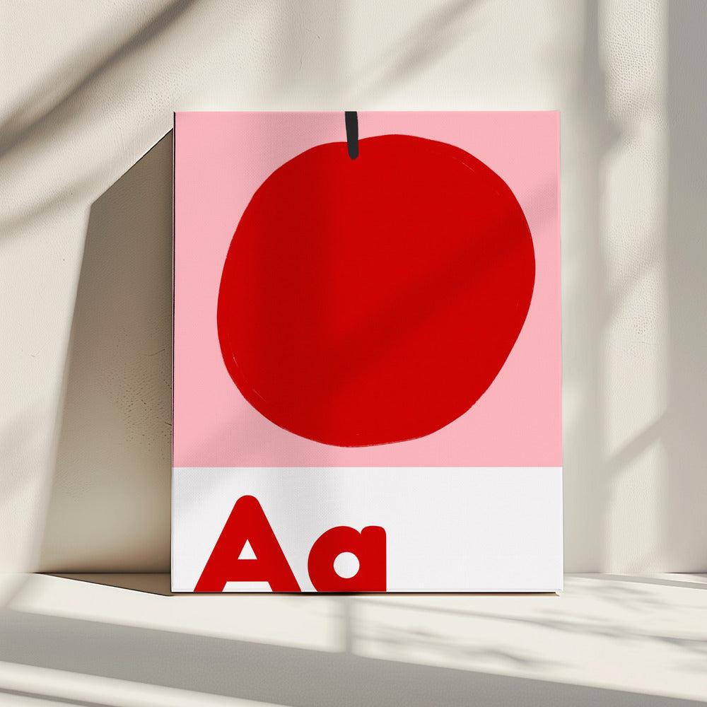 Rood Appelalfabet | Canvas