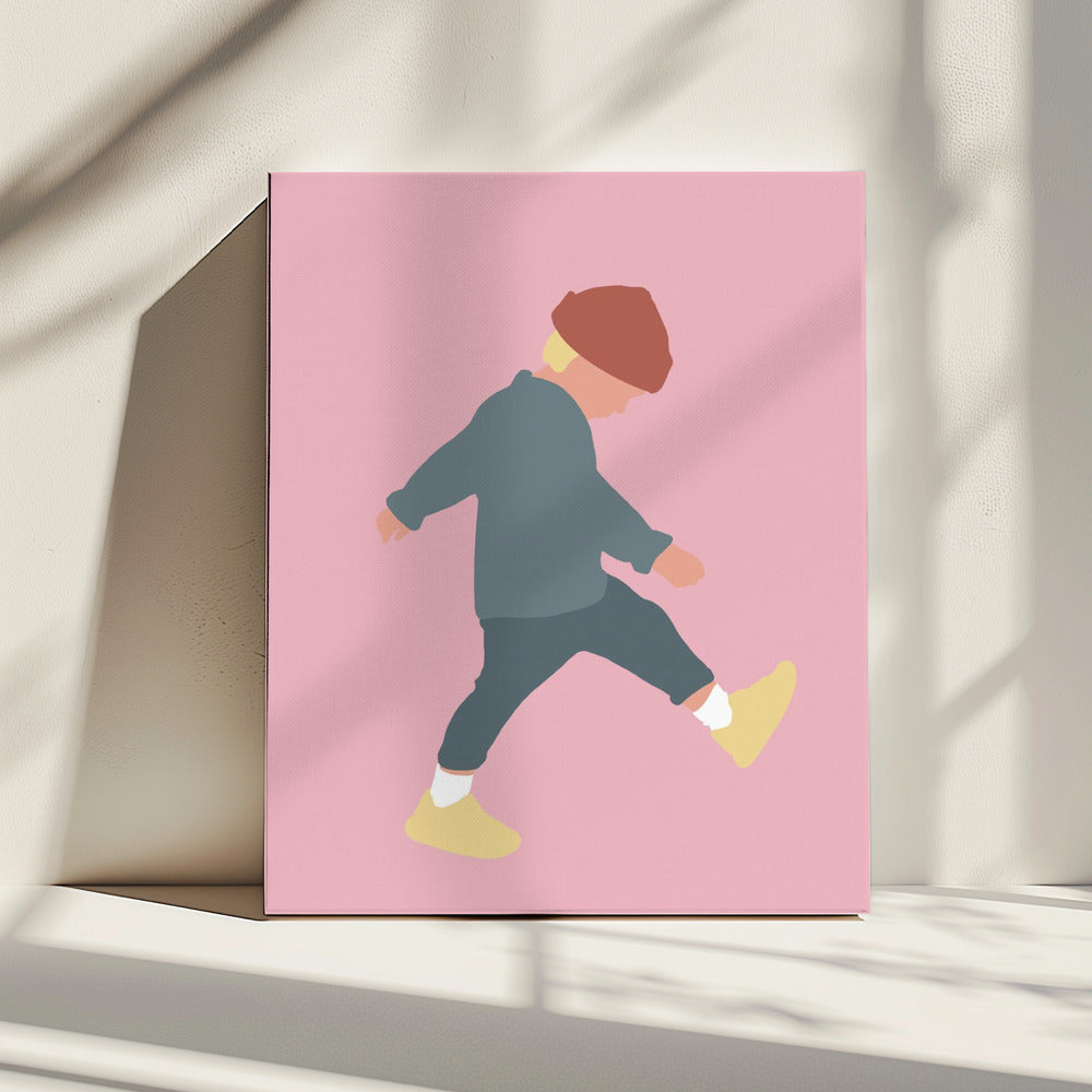 Tamo - Silhouet van een lopende jongen | Canvas