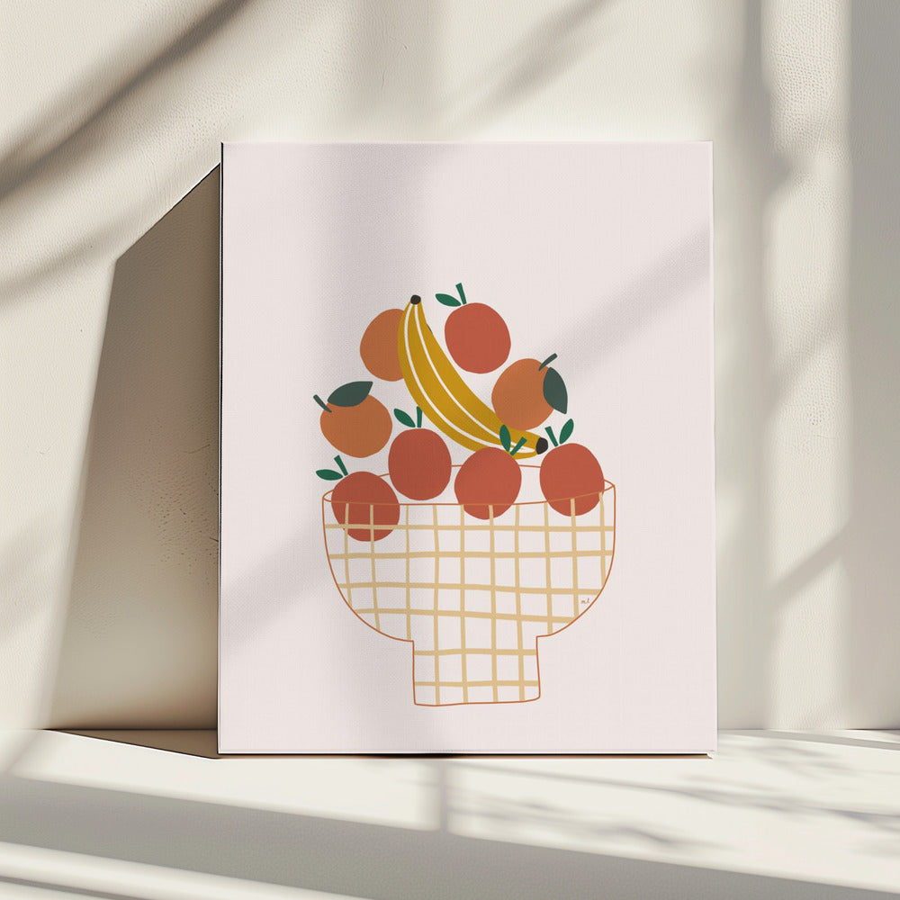 Kleurrijke fruitschaal | Canvas