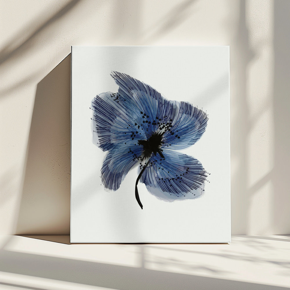 Blauwe Bloem 3 | Canvas