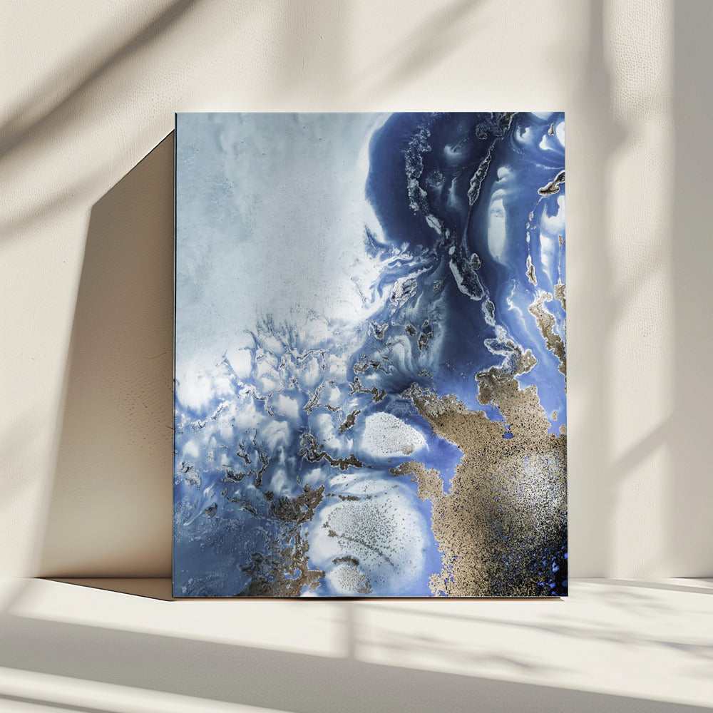Zen Art 'Ocean Wave Waltz 2' - Aquarel golven | Canvas