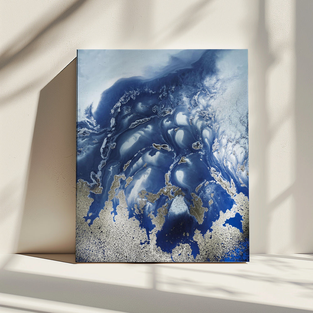 Rustgevend - "Ocean Wave Waltz 1" - Aquarel golven | Canvas
