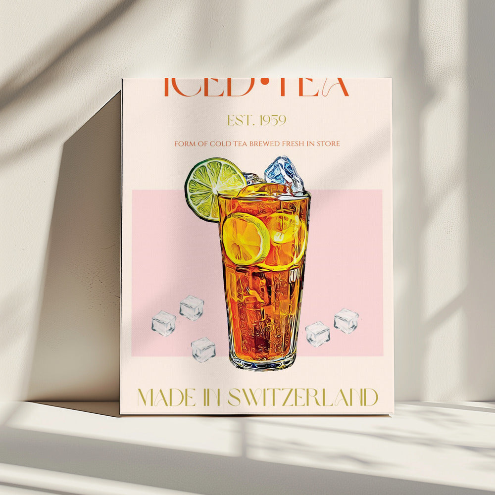 Verfrissend glas ijsthee | Canvas