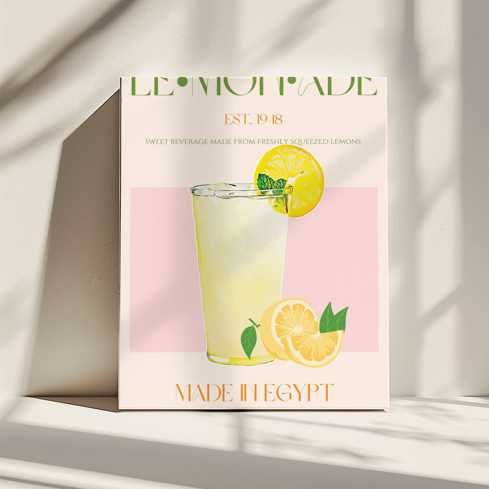 Verfrissend glas limonade | Canvas