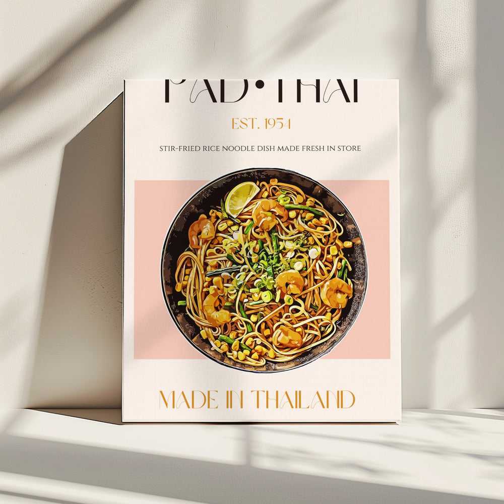 Elegante illustratie van Pad Thai | Canvas