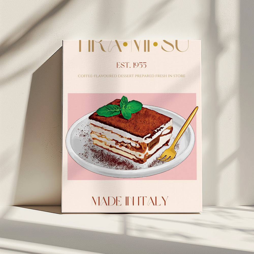 Klassieke Italiaanse Tiramisu Print | Canvas