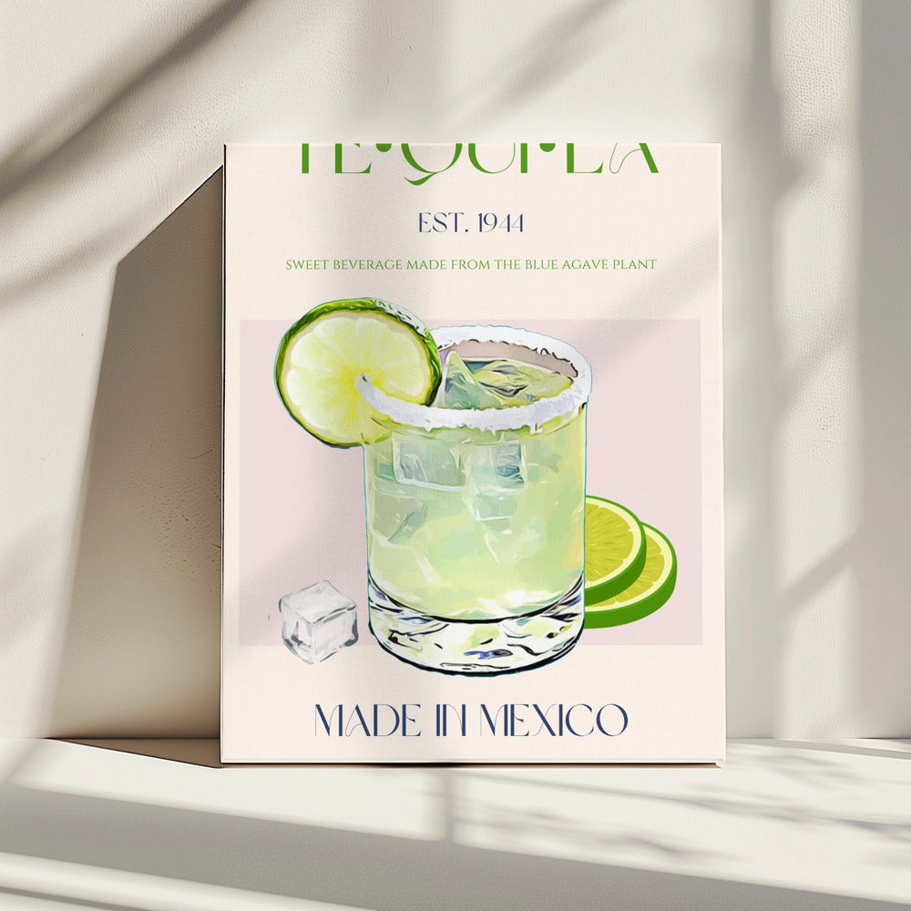 Tequiladrank met limoen en ijs | Canvas